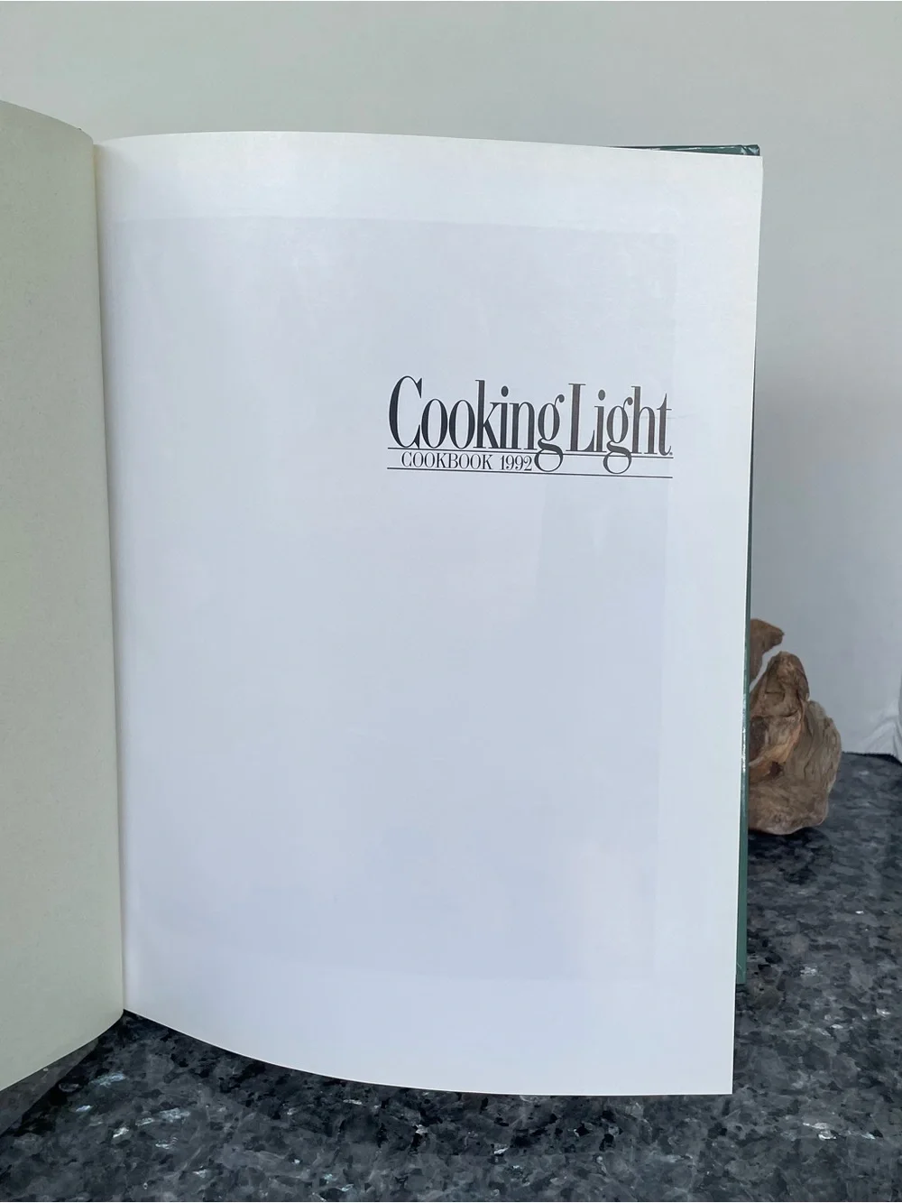Cooking Light Cookbook-Hardcover Book, 1992, Vintage Kitchen Recipe Book